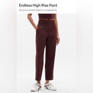 Athleta Endless High Rise Pant, Garnet color, Size 4